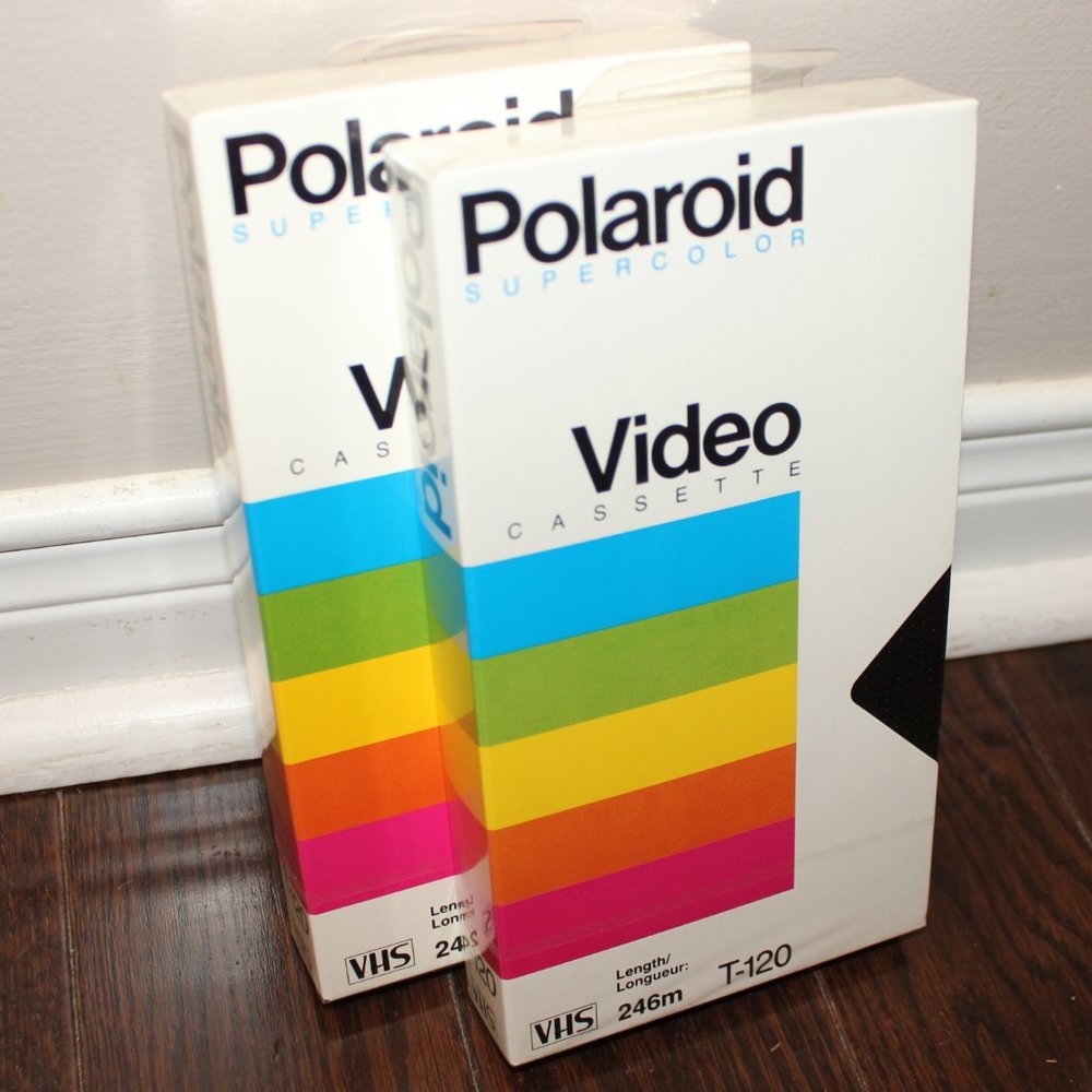 3/$28❤️new Polaroid Supercolor T-120 VHS cassette tape vintage Japan made